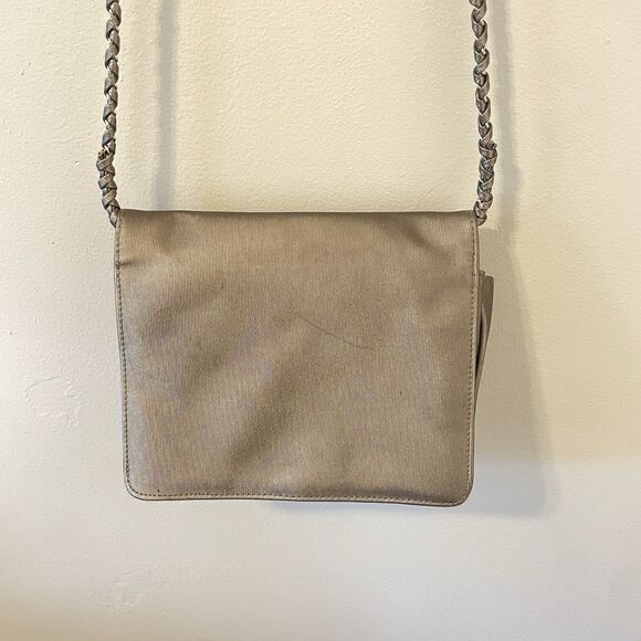 Vintage Nima Metal Cheetah Bag Silver Metallic Black Purse 80s Crossbody - Picture 7 of 7